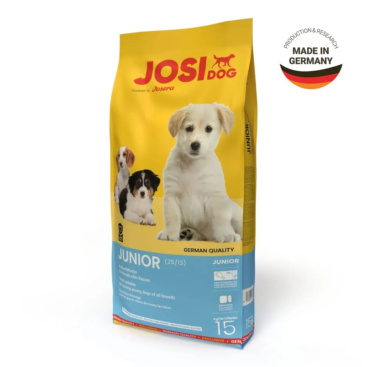 JOSIDOG Junior XS-XL Pasăre hrană uscată câini junior 15kg