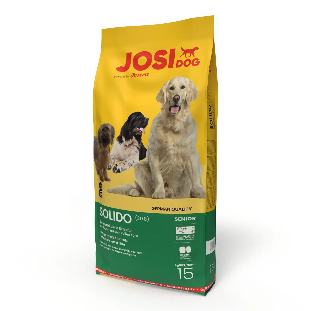 JOSIDOG Solido XS-XL Pasăre hrană uscată câini obezitate sistem digestiv 15kg