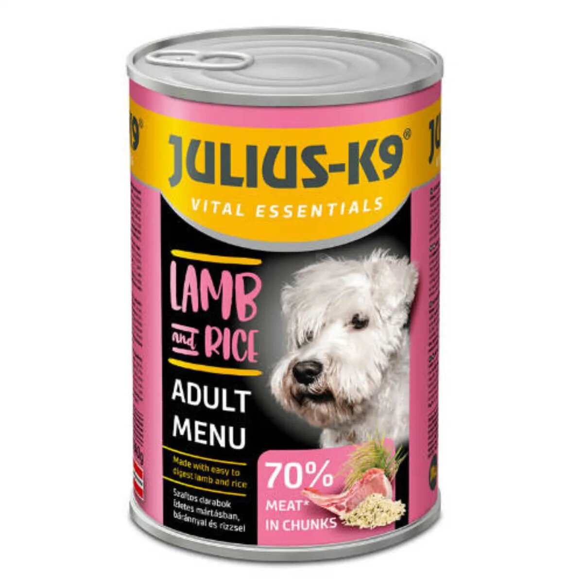 Julius-K9 Adult Menu XS-XL Miel și Orez conservă hrană umedă câini (în sos) 1240g
