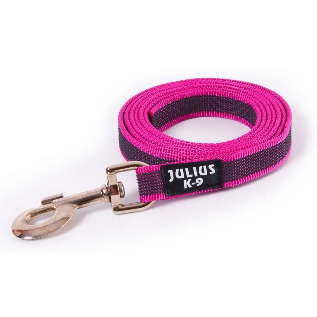 Julius-K9 Color & Gray lesă antiderapantă cu mâner câini textil bandă Color & Gray lesă antiderapantă cu mâner câini 50kg textil bandă 20mm x 1.2m roz
