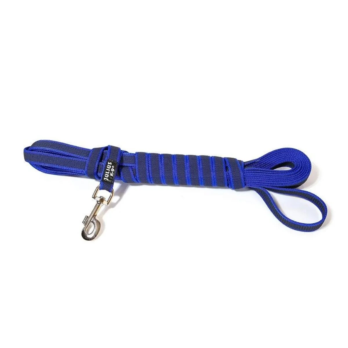 Julius-K9 Color & Gray lesă antiderapantă cu mâner câini textil bandă Color & Gray lesă antiderapantă cu mâner câini 50kg textil bandă 20mm x 10m albastru