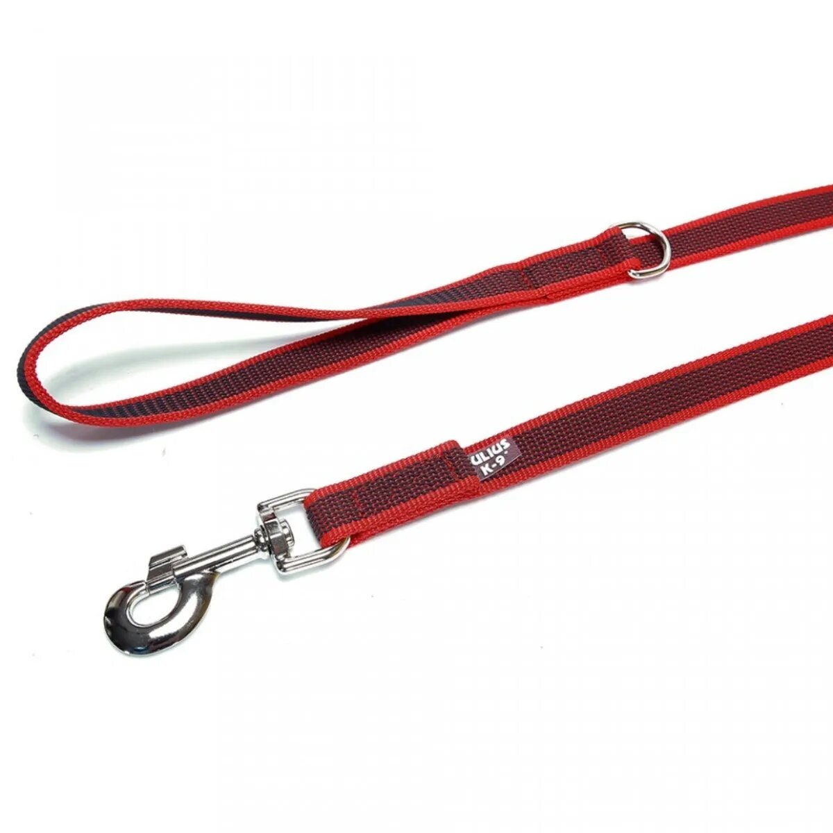 Julius-K9 Color & Gray lesă antiderapantă cu mâner câini textil bandă Color & Gray lesă antiderapantă cu mâner câini 50kg textil bandă 20mm x 1m roșu