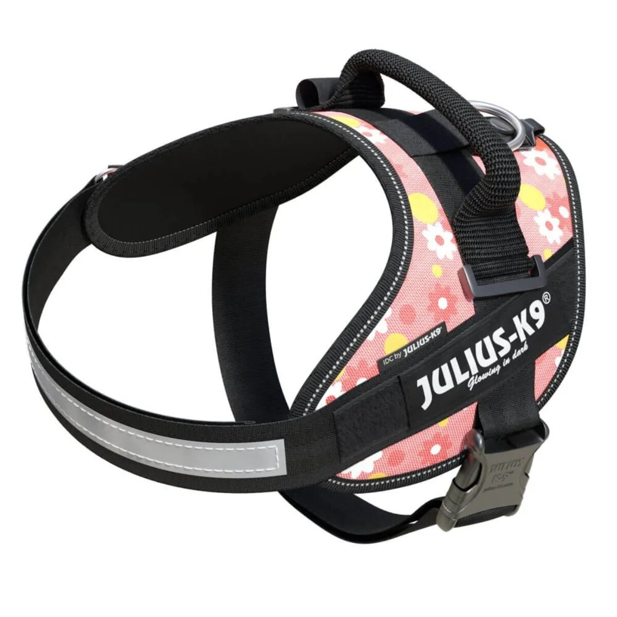Julius-K9 IDC Power Patterned ham câini IDC Power ham câini M 14-25kg roz cu flori
