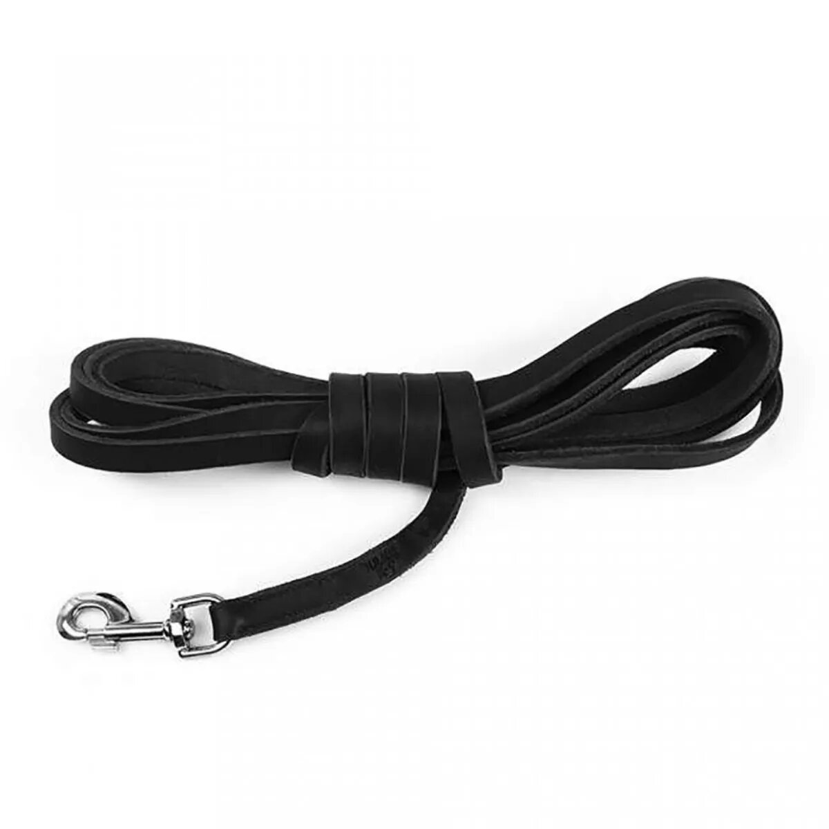 Julius-K9 lesă din piele de bivol fără mâner câini piele bandă negru lesă din piele de bivol fără mâner câini piele bandă 10mm x 5m negru