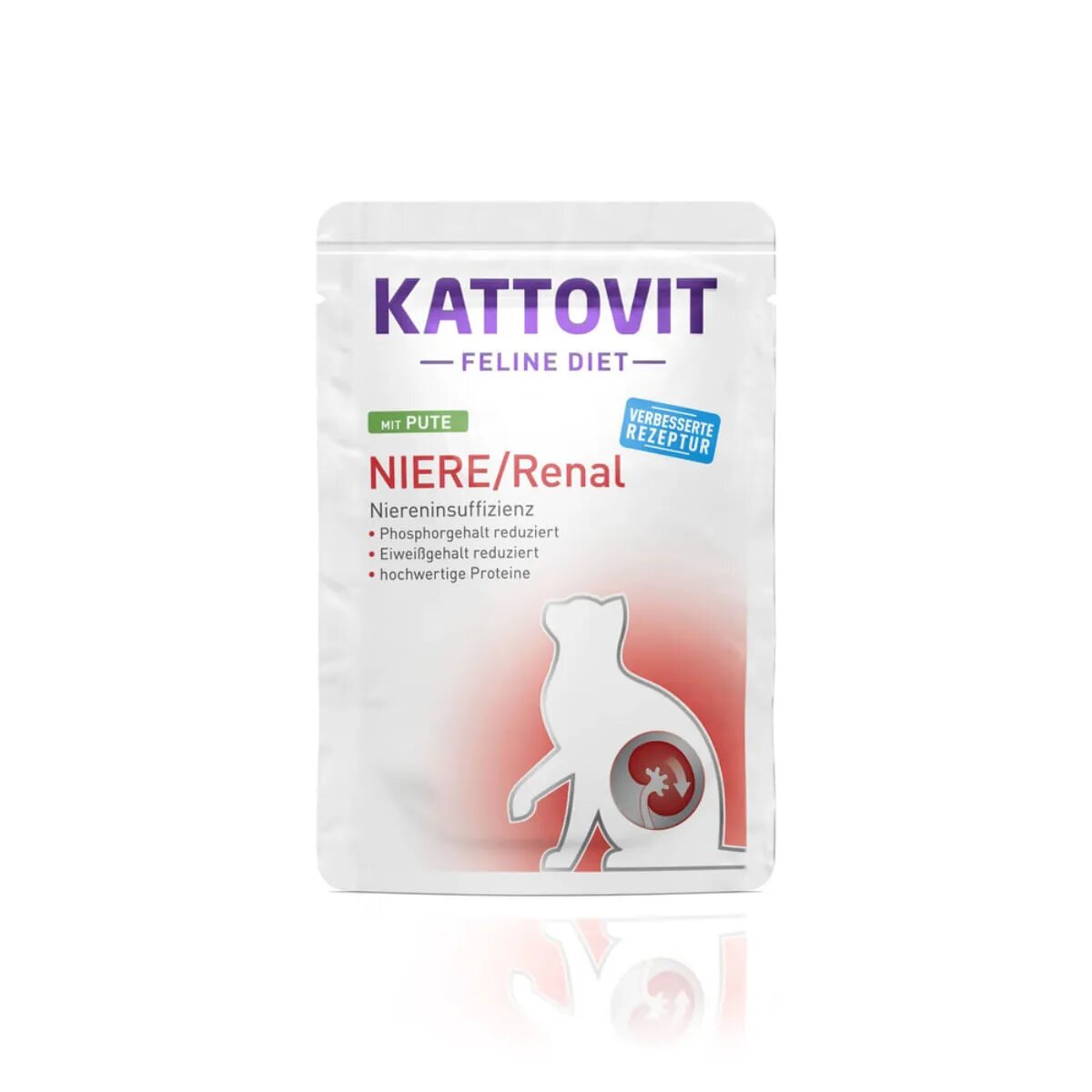 Kattovit Renal Curcan dietă veterinară plic hrană umedă pisici sistem renal (în sos) 85g