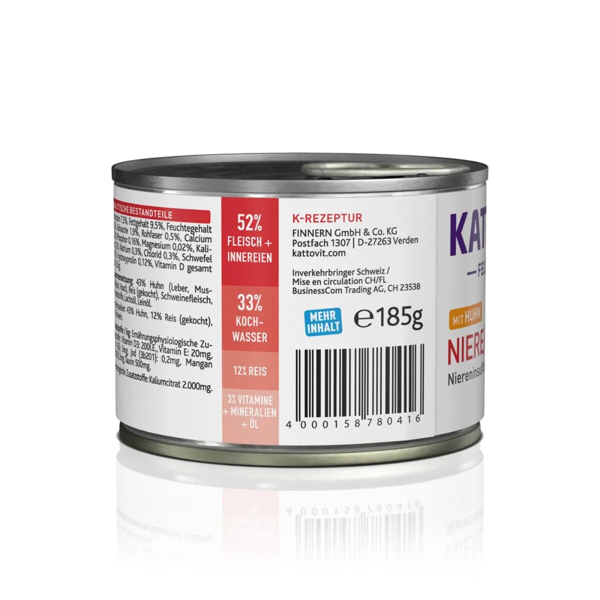 Kattovit Renal Pui dietă veterinară conservă hrană umedă pisici sistem renal (în aspic) 185g