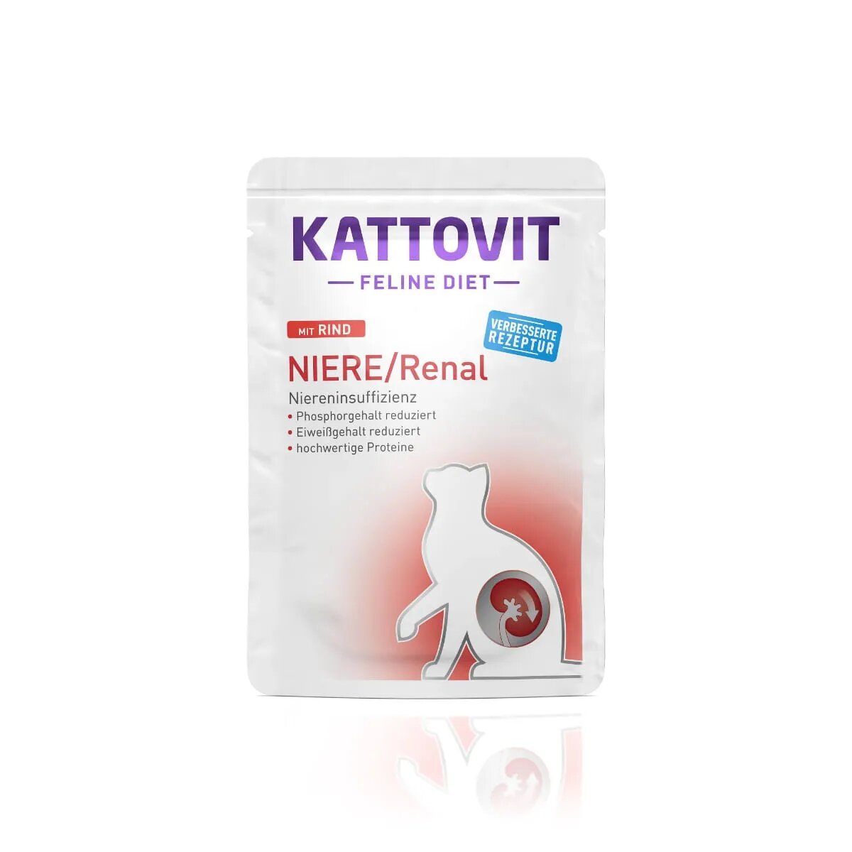 Kattovit Renal Vită dietă veterinară plic hrană umedă pisici sistem renal (în sos) 85g