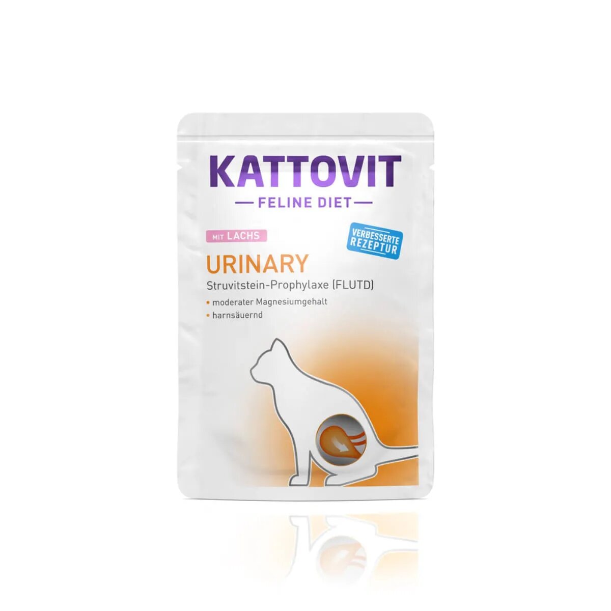 Kattovit Urinary Somon dietă veterinară plic hrană umedă pisici sistem urinar (în sos) 85g