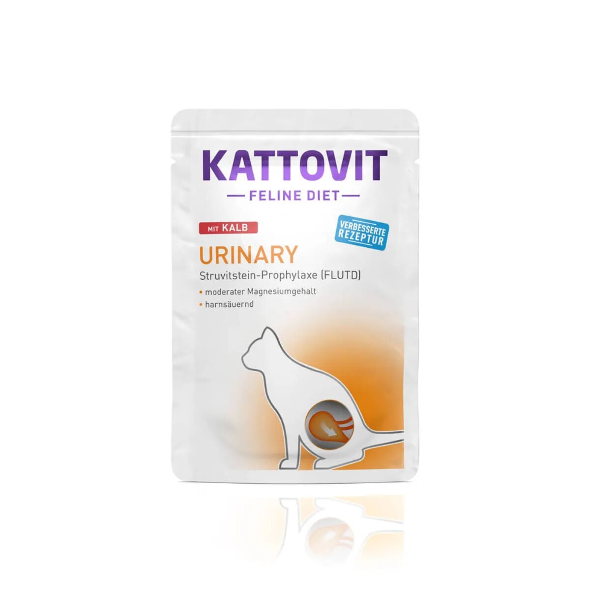Kattovit Urinary Vițel dietă veterinară plic hrană umedă pisici sistem urinar (în sos) 85g