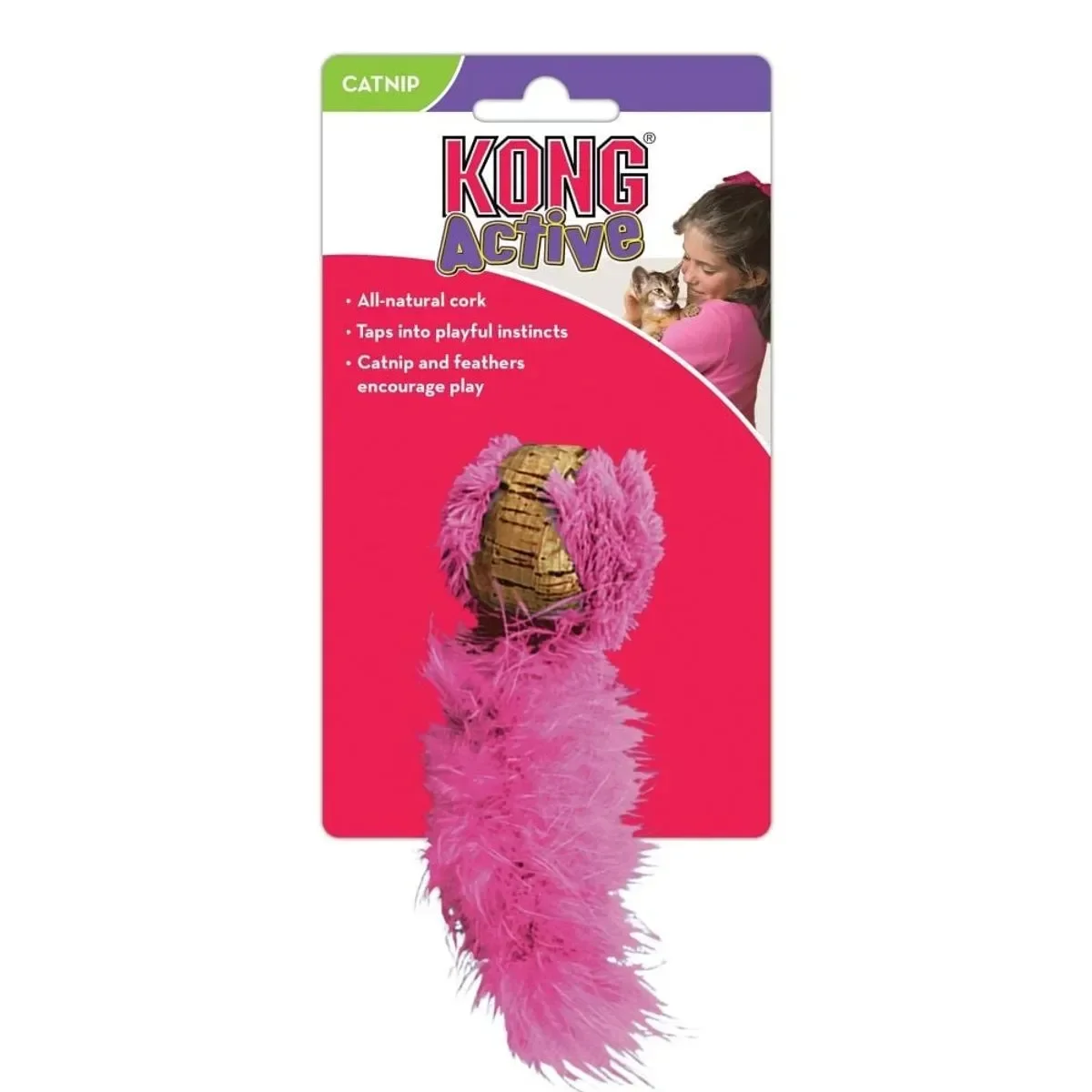 Kong Active Cork Ball jucărie minge pisici catnip plută diverse culori 1buc