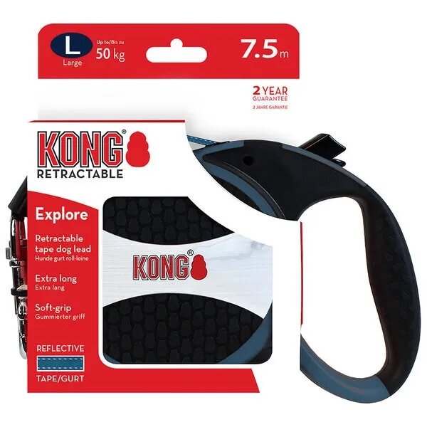 Kong Lesa Retractabila Explore 7.5m-50 Kg Albastru