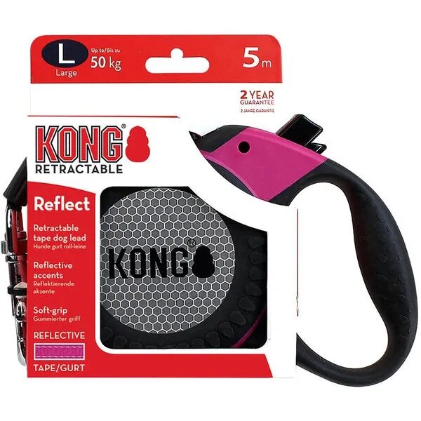 Kong Lesa Retractabila Reflect L 5m-50 Kg Fucsia