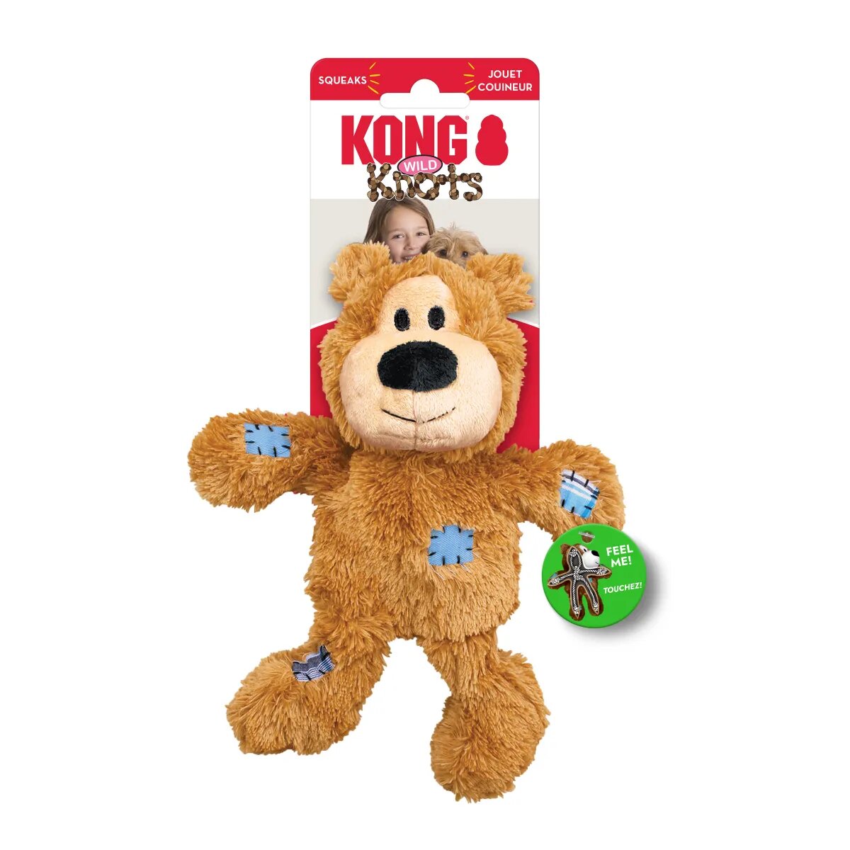Kong Wild Knots Bear jucărie sfoară câini cu sunet pluș Wild Knots Bear jucărie sfoară câini S cu sunet pluș maro 1buc