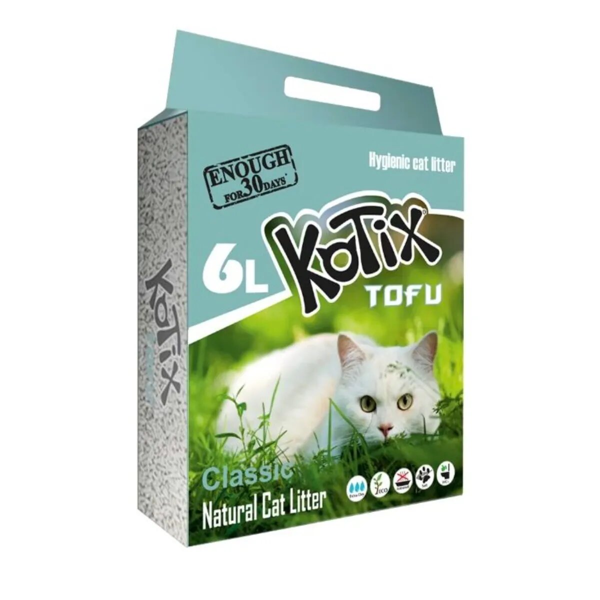 Kotix Classic așternut igienic pisici peleți tofu aglomerant neutralizare mirosuri biodegradabil 6l