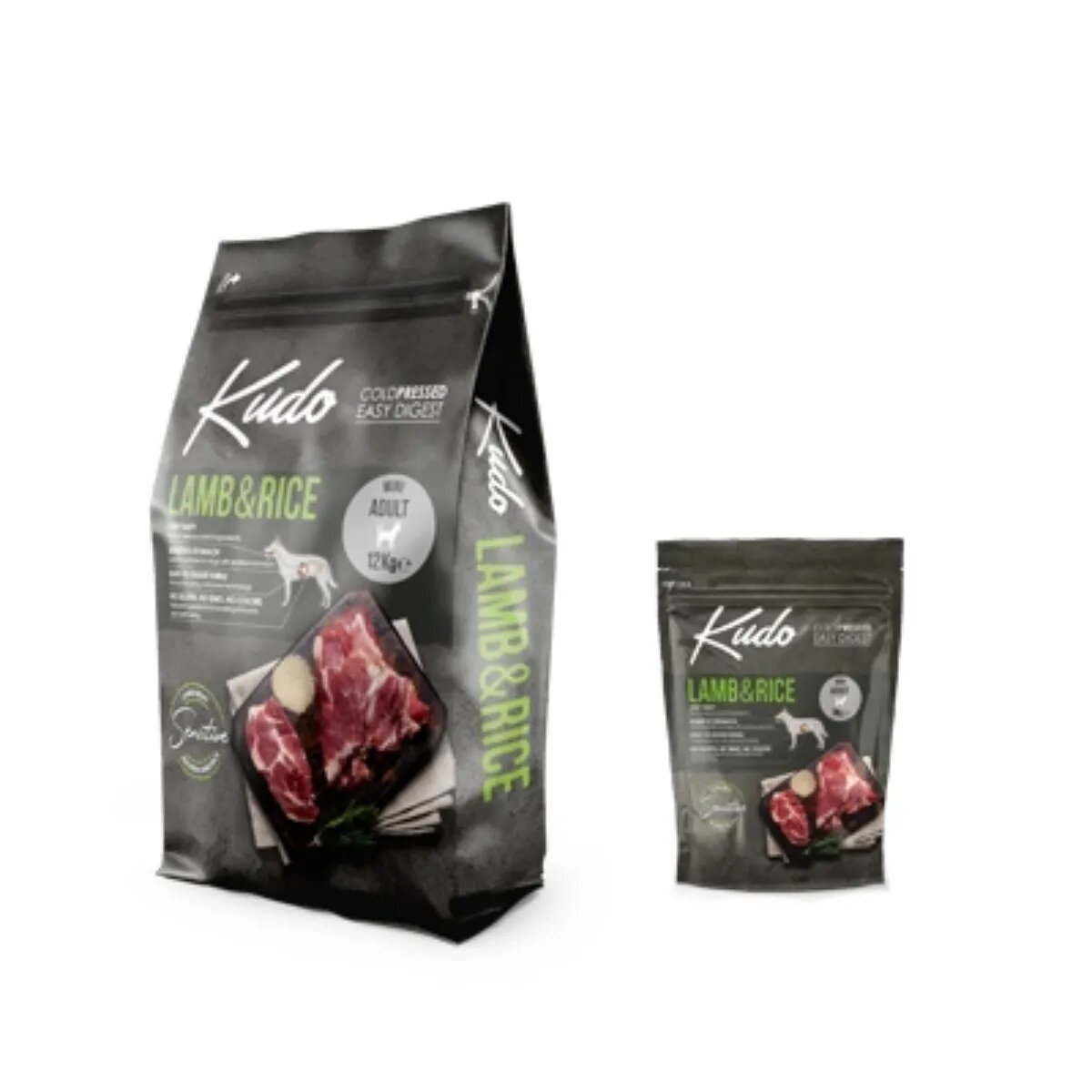 Kudo Medium And Maxi Breed M-XL Miel și Orez hrană uscată conținut redus cereale câini presată la rece 12kg