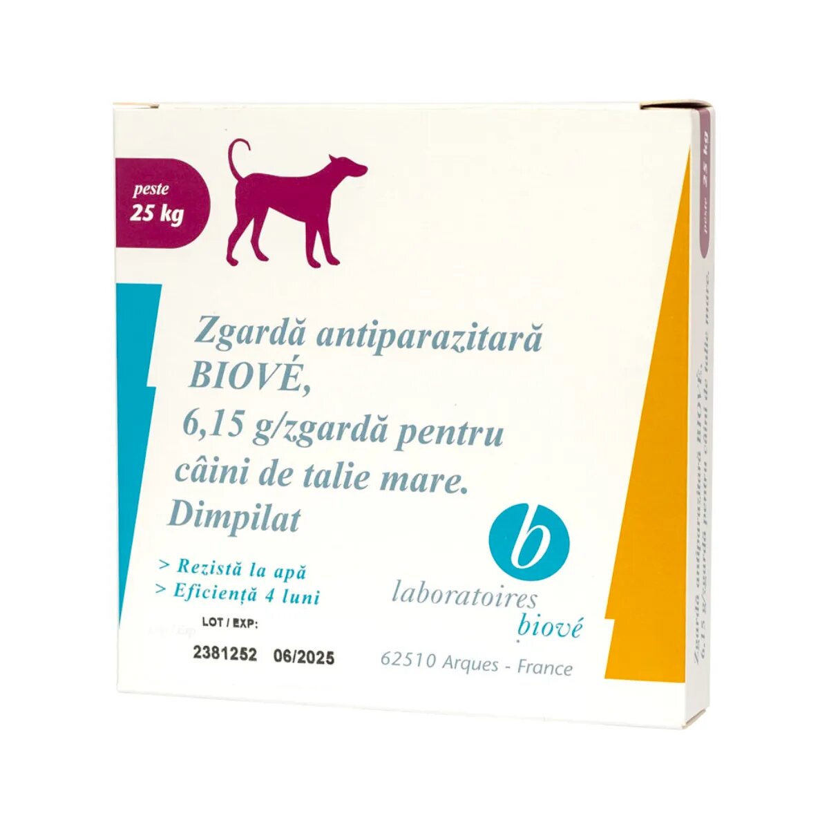 LABORATOIRES BIOVE deparazitare externă câini zgardă deparazitare externă câini L-XL zgardă 60 cm 1buc