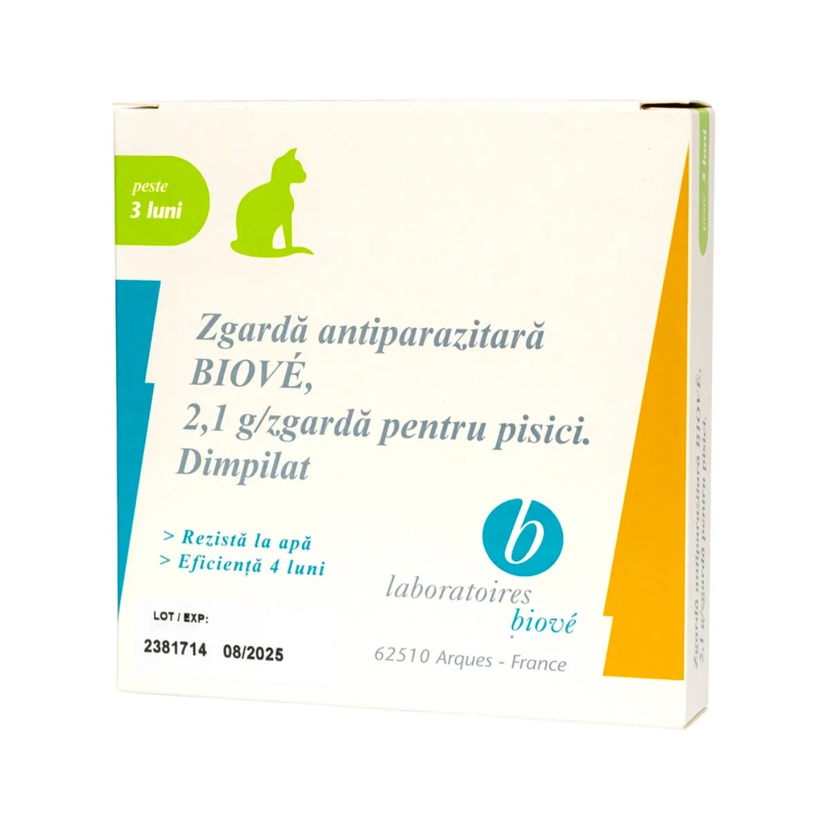 LABORATOIRES BIOVE deparazitare externă pisici zgardă 35 cm 1buc deparazitare externă pisici zgardă 35cm cm 1buc