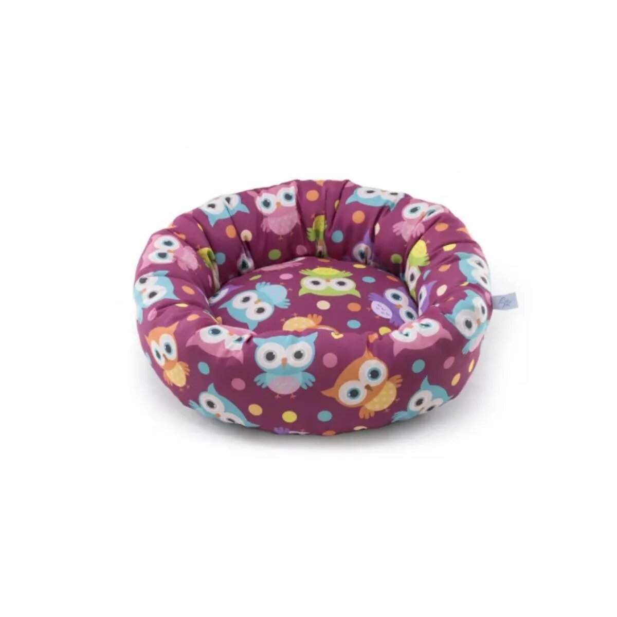 Leopet Donuts Owls pat rotund câini poliester imprimeu bufnițe multicolor 60x15cm