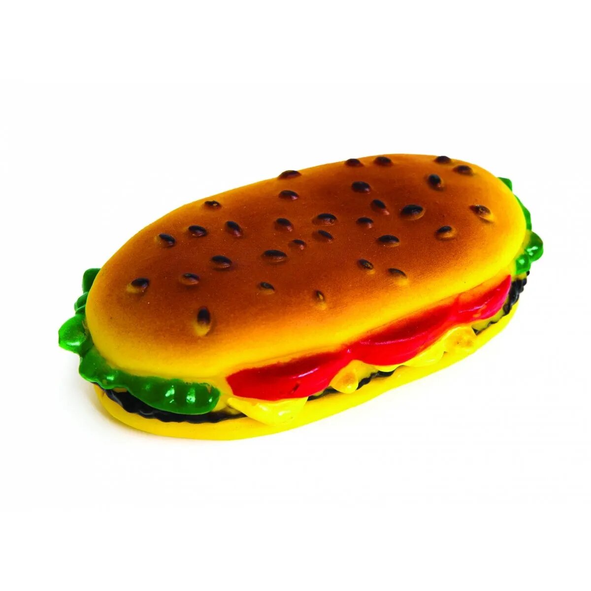 Leopet Sandwich jucărie de aport câini S-L vinil activități fizice multicolor 13.5 x 7 x 4 cm