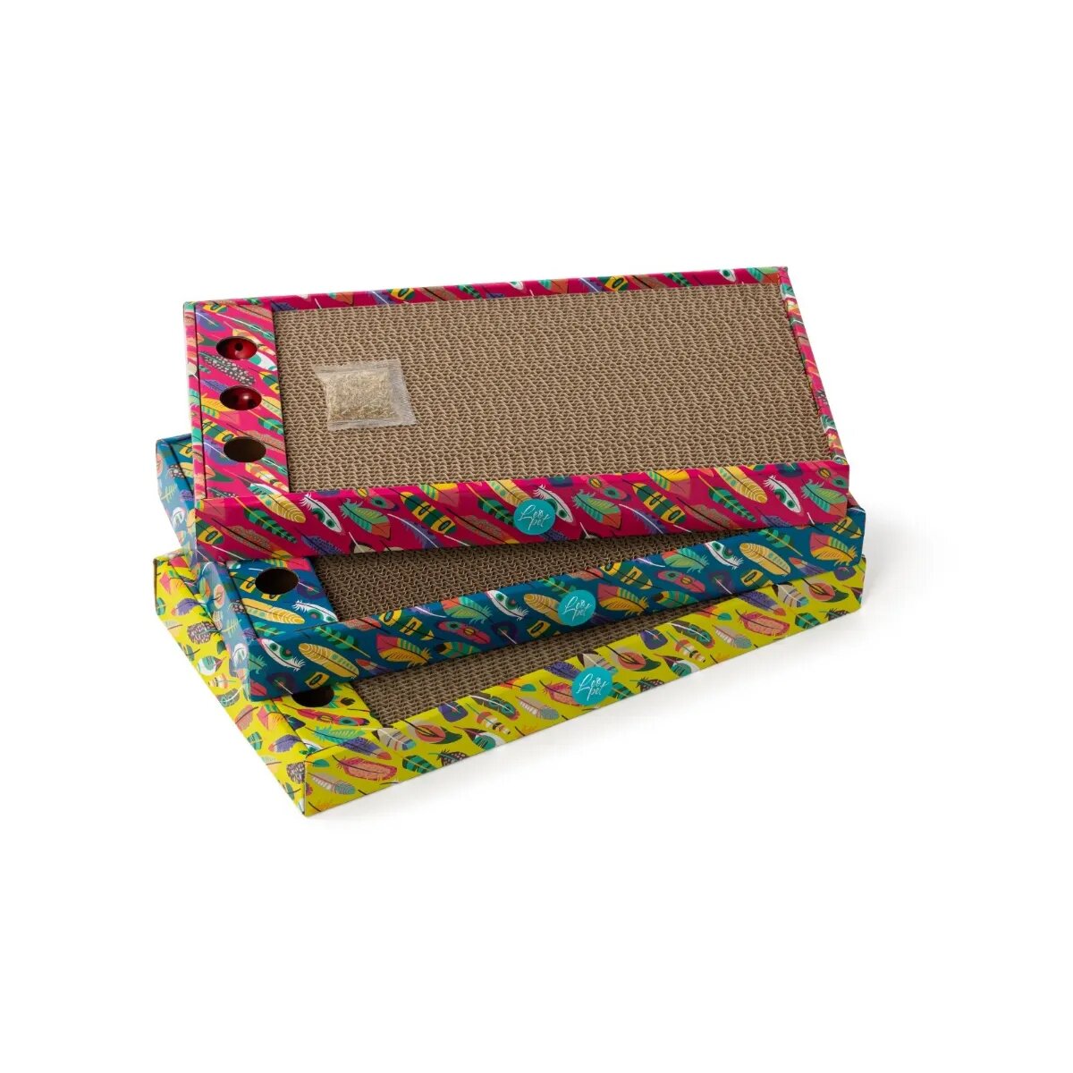 Leopet Sisal Carton Fun scratcher pisici carton catnip diverse culori 45 x 25 x 5 cm