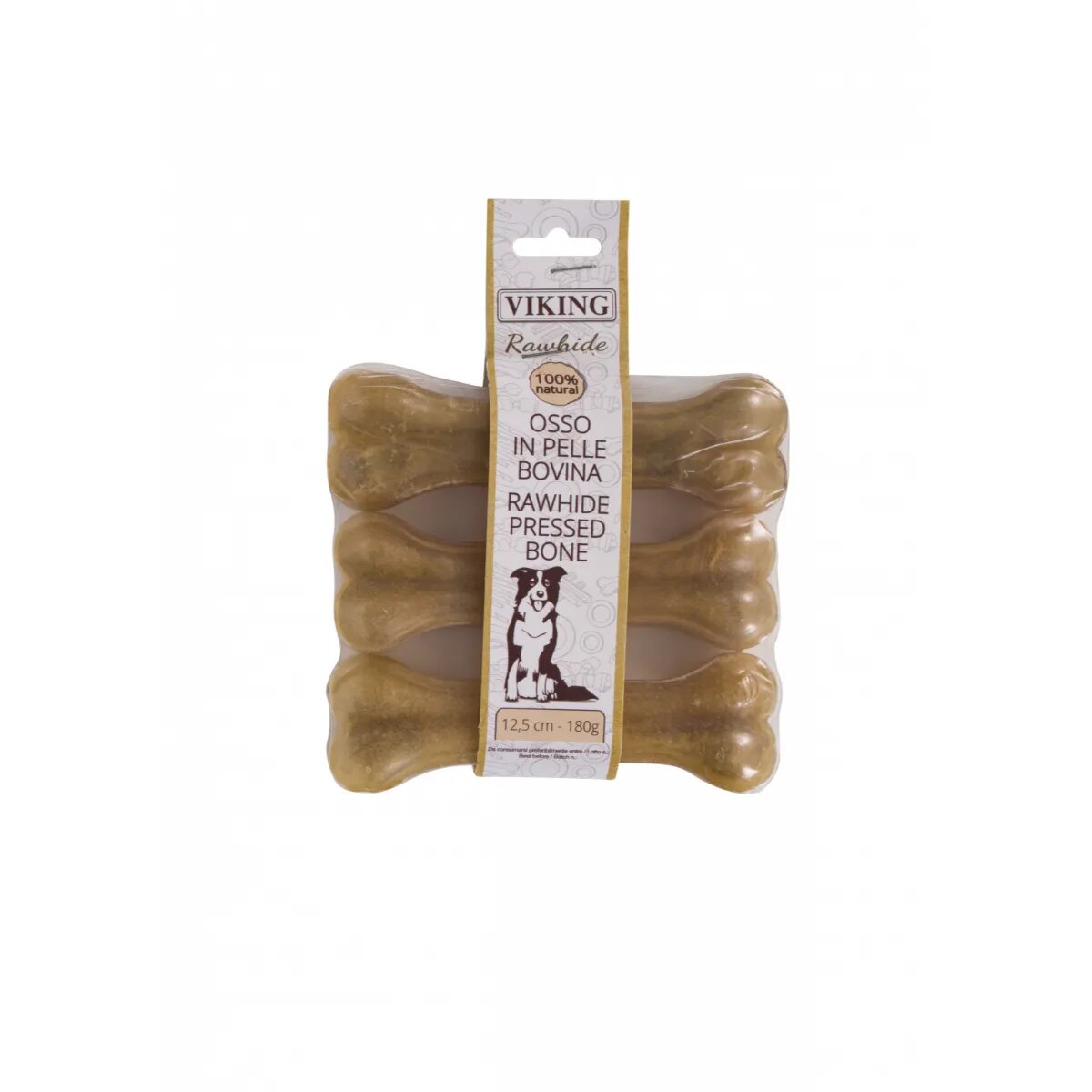 Leopet Viking Os Piele Presata M-L Vită punguță recompense fără cereale câini 180g