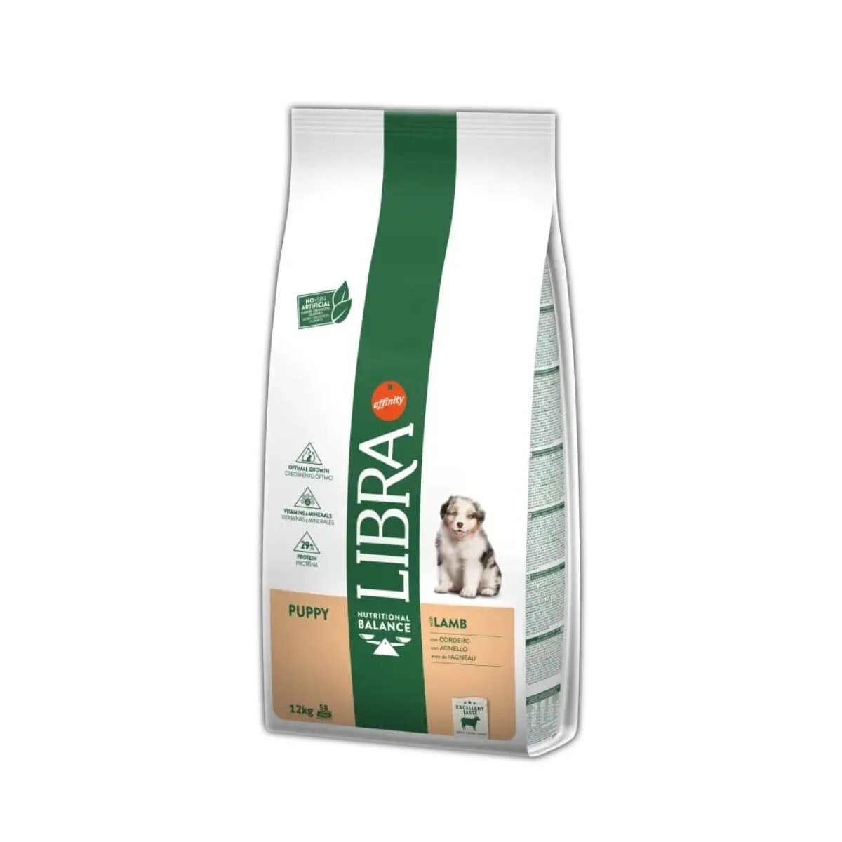 Libra Dog Puppy M-XL Miel sac hrană uscată câini junior 12kg
