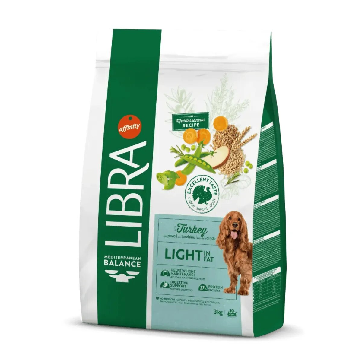 Libra Mediterranean Balance Light in Fat XS-XL Curcan hrană uscată câini obezitate 12kg