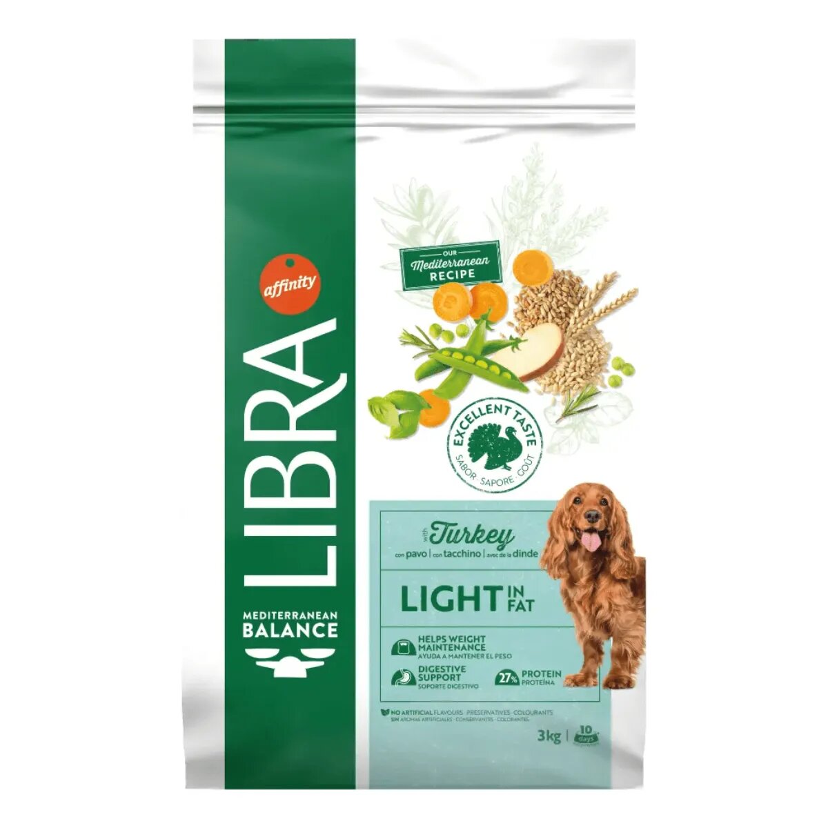 Libra Mediterranean Balance Light in Fat XS-XL Curcan hrană uscată câini obezitate 12kg