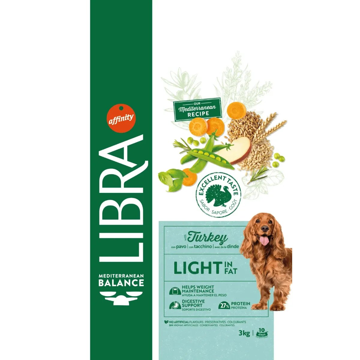 Libra Mediterranean Balance Light in Fat XS-XL Curcan hrană uscată câini obezitate 12kg