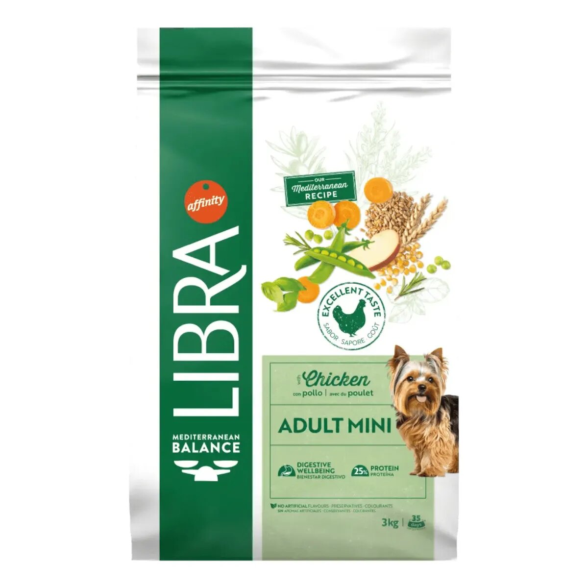 Libra Mediterranean Balance Mini Adult XS-S Pui și Fructe hrană uscată câini 8kg