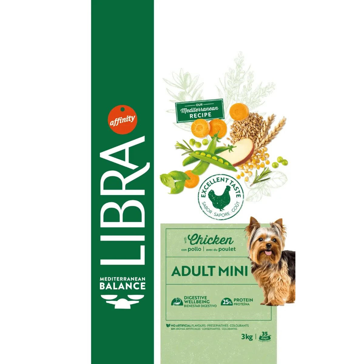 Libra Mediterranean Balance Mini Adult XS-S Pui și Fructe hrană uscată câini 8kg