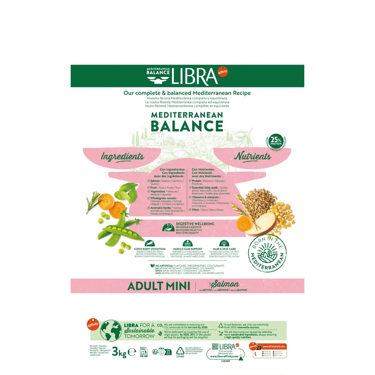 Libra Mediterranean Balance Mini Adult XS-S Somon hrană uscată câini 8kg