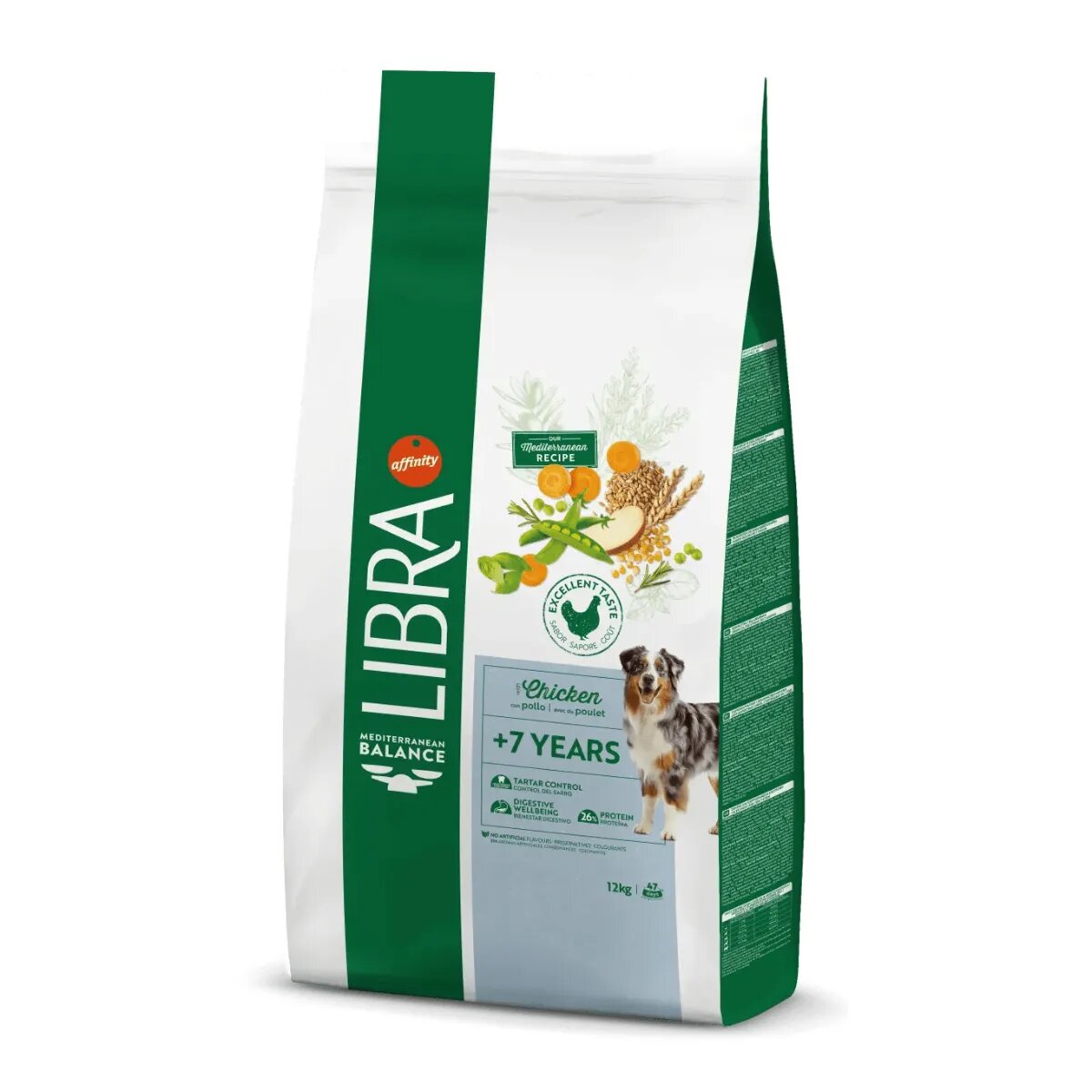 Libra Mediterranean Balance Plus 7 Ani XS-XL Pui hrană uscată câini senior 12kg