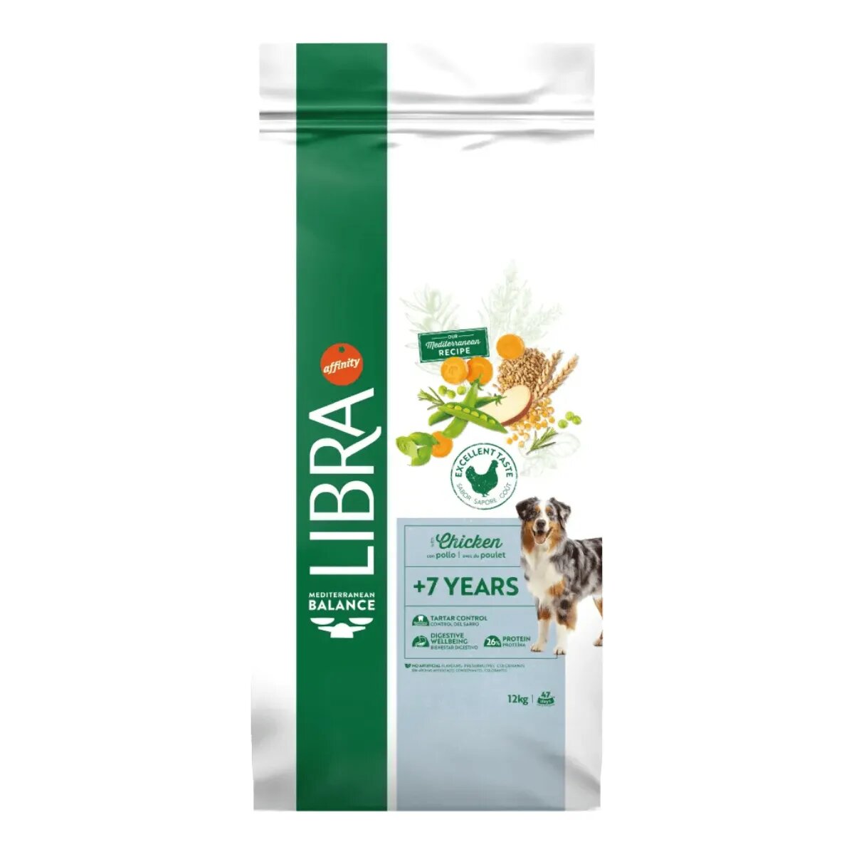 Libra Mediterranean Balance Plus 7 Ani XS-XL Pui hrană uscată câini senior 12kg