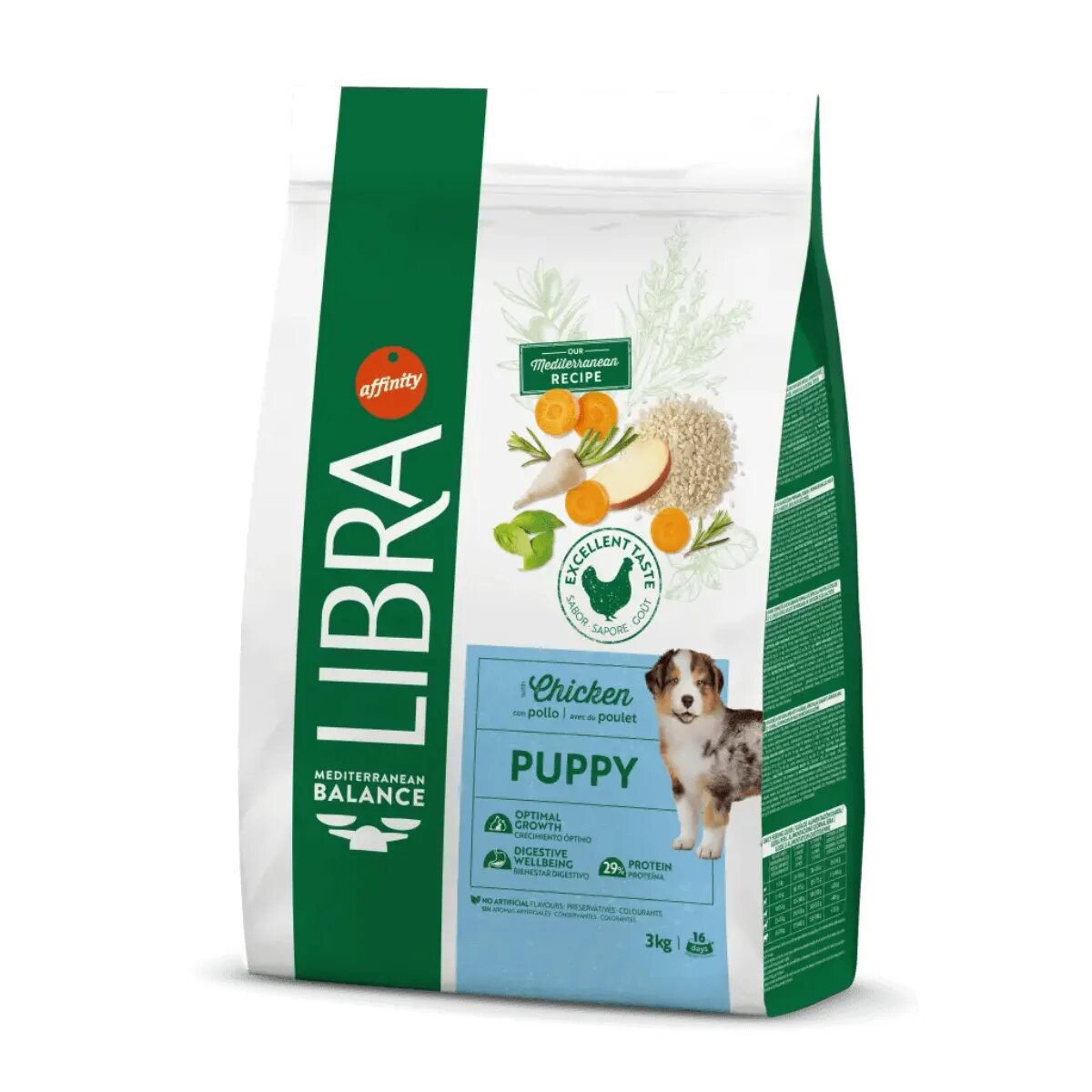 Libra Mediterranean Balance Puppy XS-XL Pui hrană uscată câini junior 12kg