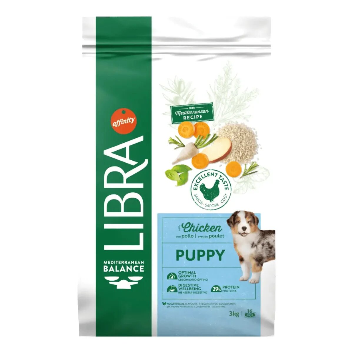 Libra Mediterranean Balance Puppy XS-XL Pui hrană uscată câini junior 12kg