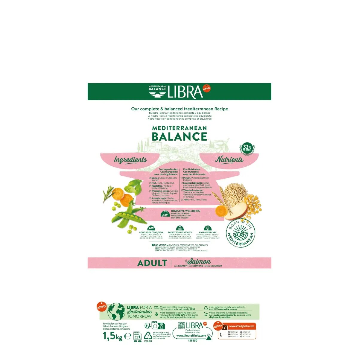 Libra Mediterranean Balance Somon hrană uscată pisici 12kg