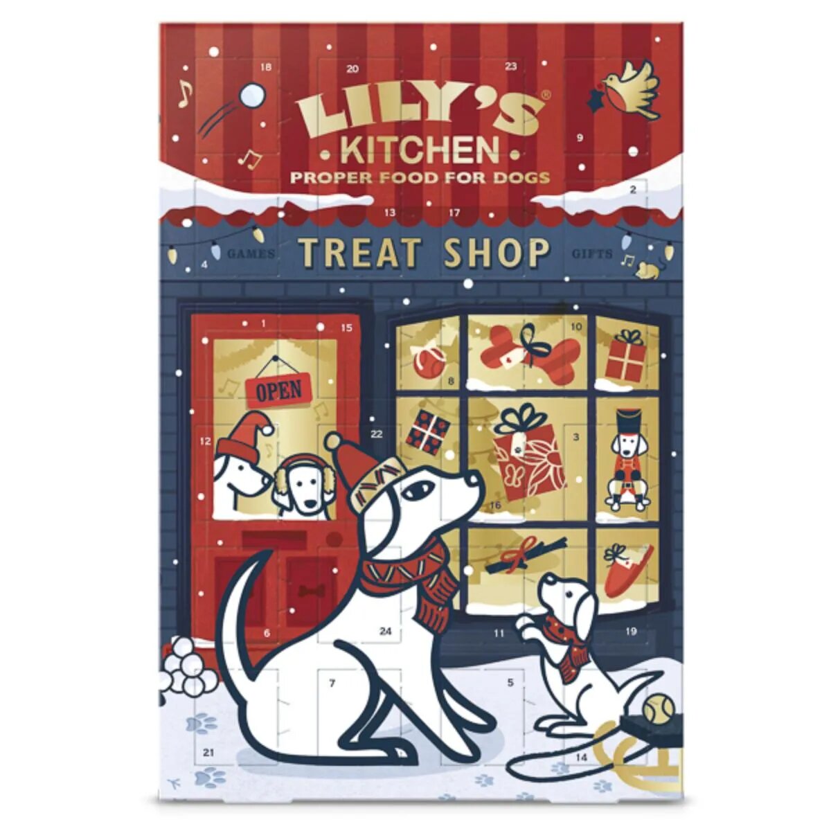 LILY'S KITCHEN Christmas Advent Calendar XS-XL cutie recompense câini 68g