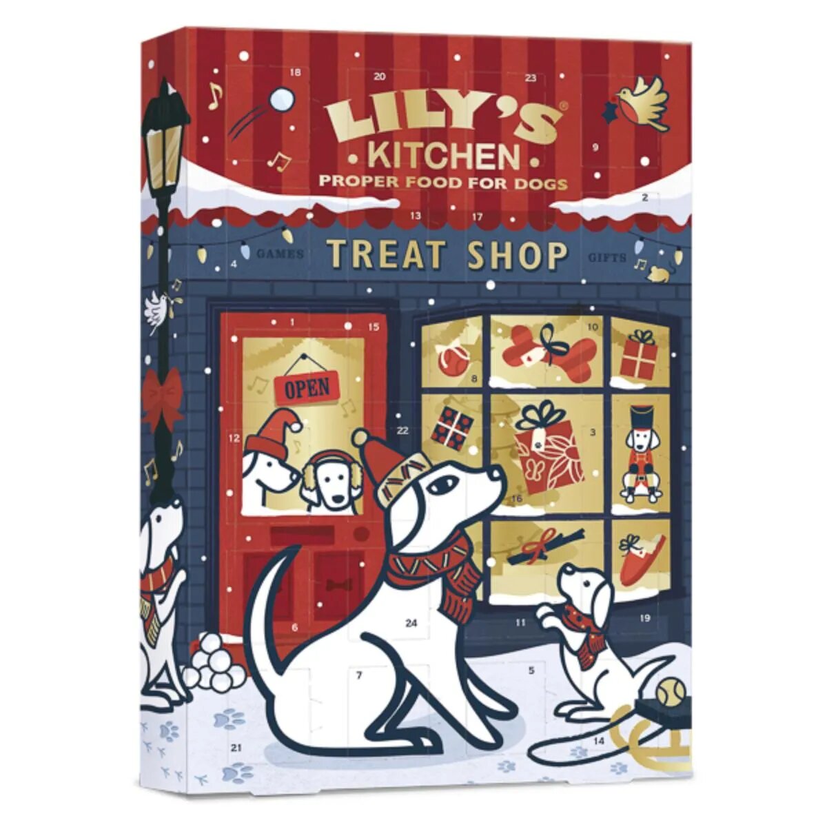 LILY'S KITCHEN Christmas Advent Calendar XS-XL cutie recompense câini 68g