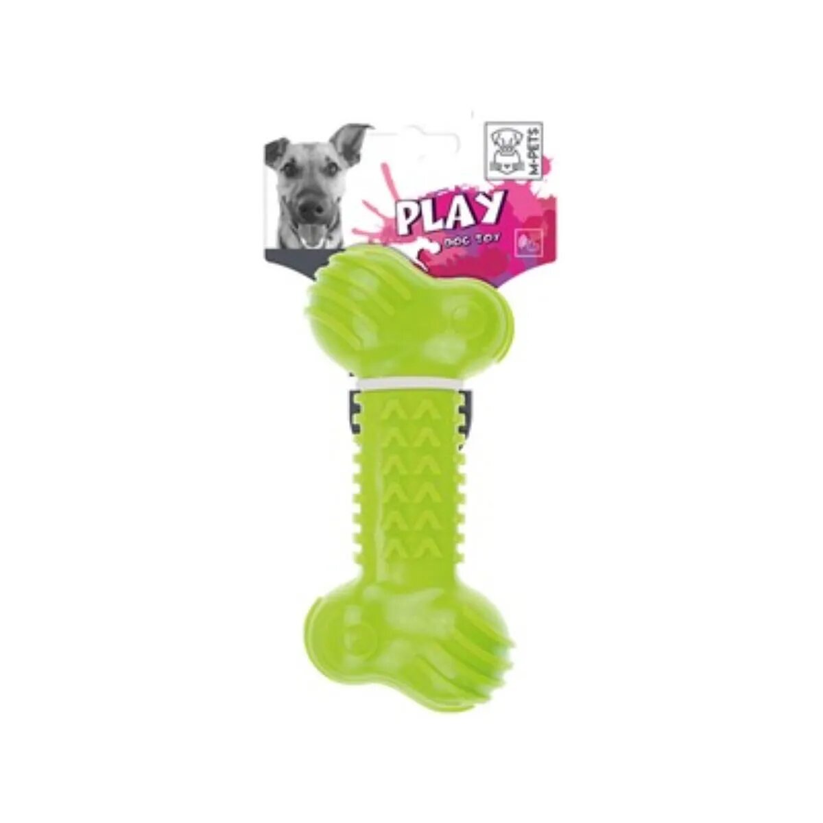 M-PETS Funbone jucărie de ros câini dentiție cauciuc Funbone jucărie de ros câini XS-L dentiție cauciuc verde 18cm