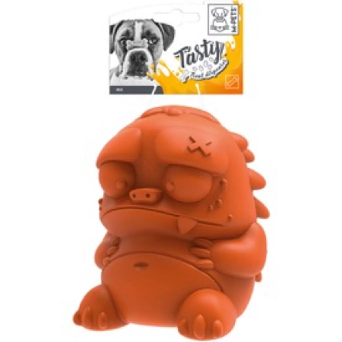 M-PETS Rex jucărie interactivă câini eliberare recompense cauciuc Rex jucărie interactivă câini S-L eliberare recompense cauciuc portocaliu 10.5x9cm