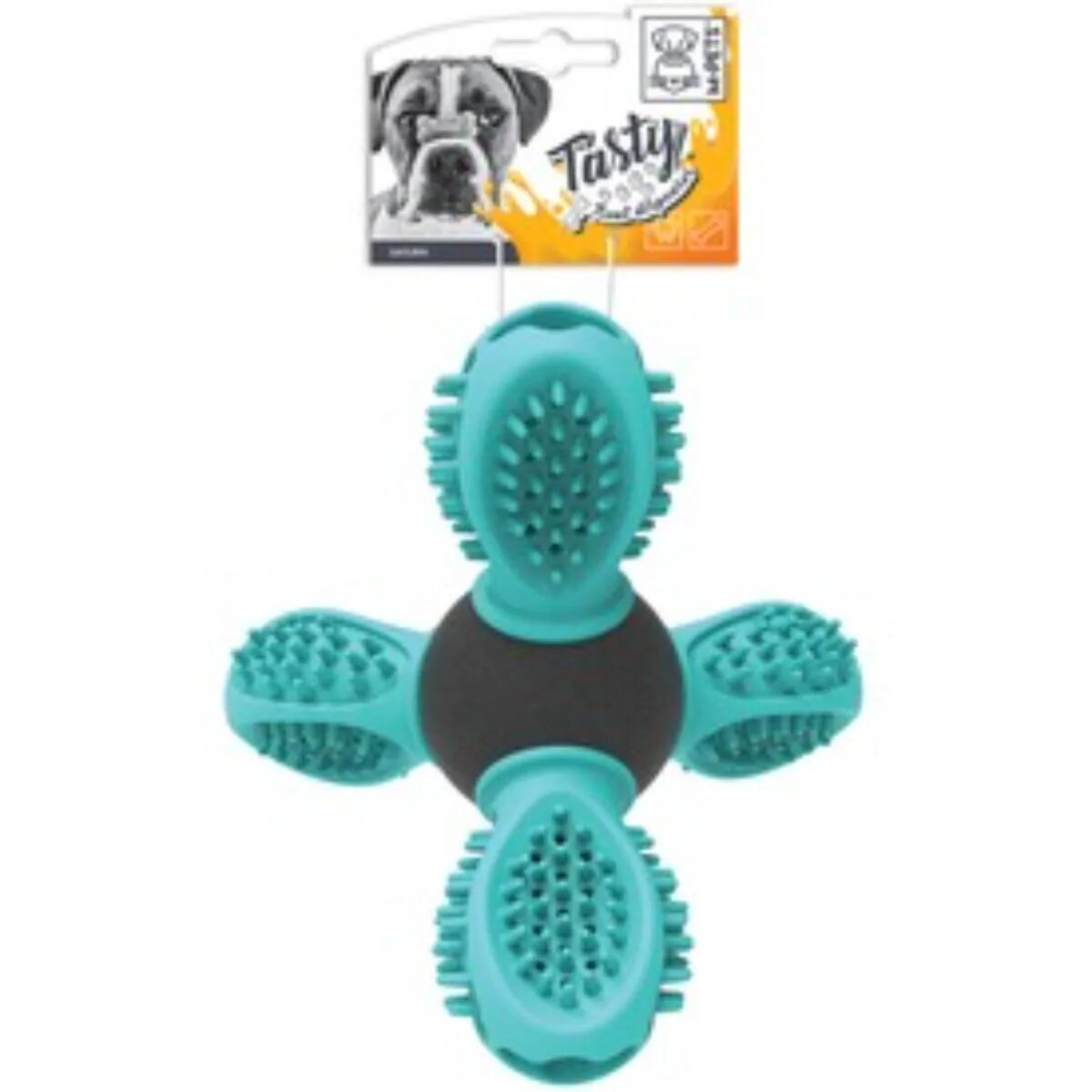 M-PETS Saturn jucărie interactivă câini eliberare recompense dentiție cauciuc Saturn jucărie interactivă câini S-L eliberare recompense dentiție cauciuc albastru 14cm