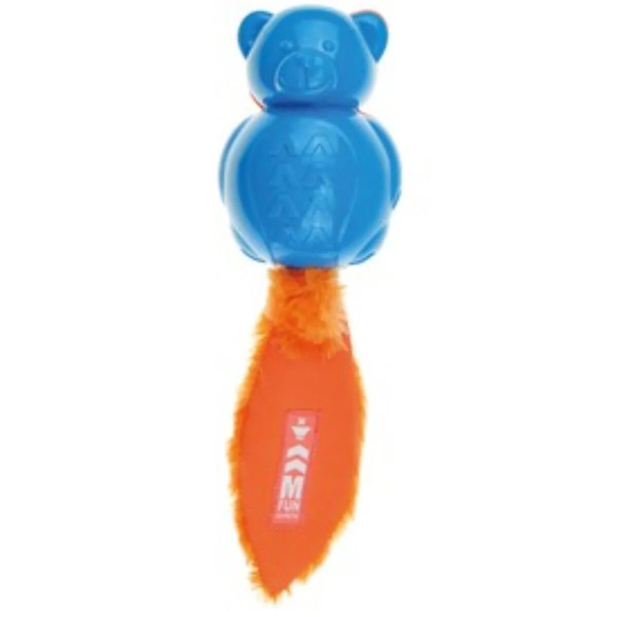 M-PETS Teddy On/Off jucărie interactivă câini cu sunet cauciuc Teddy On/Off jucărie interactivă câini S-M cu sunet cauciuc albastru și portocaliu 30x8.5x9.2cm