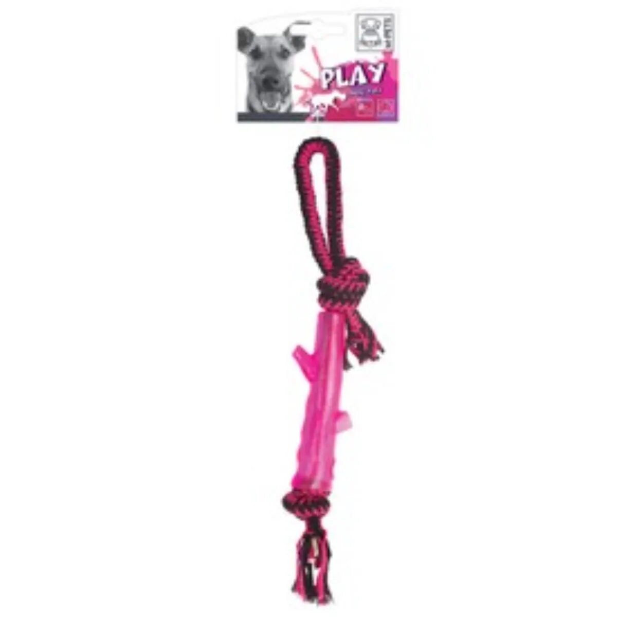 M-PETS Twist Stick jucărie sfoară câini S-L activități fizice dentiție textil diverse culori 49cm