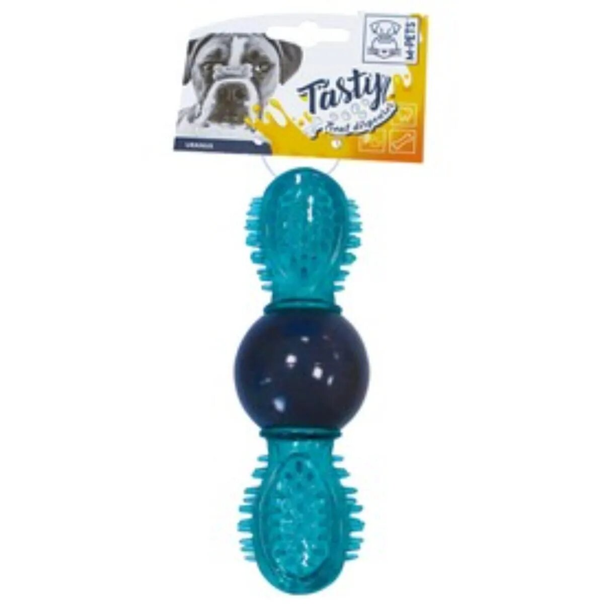 M-PETS Uranus jucărie interactivă câini eliberare recompense dentiție cauciuc Uranus jucărie interactivă câini S-L eliberare recompense dentiție cauciuc albastru 16.5cm