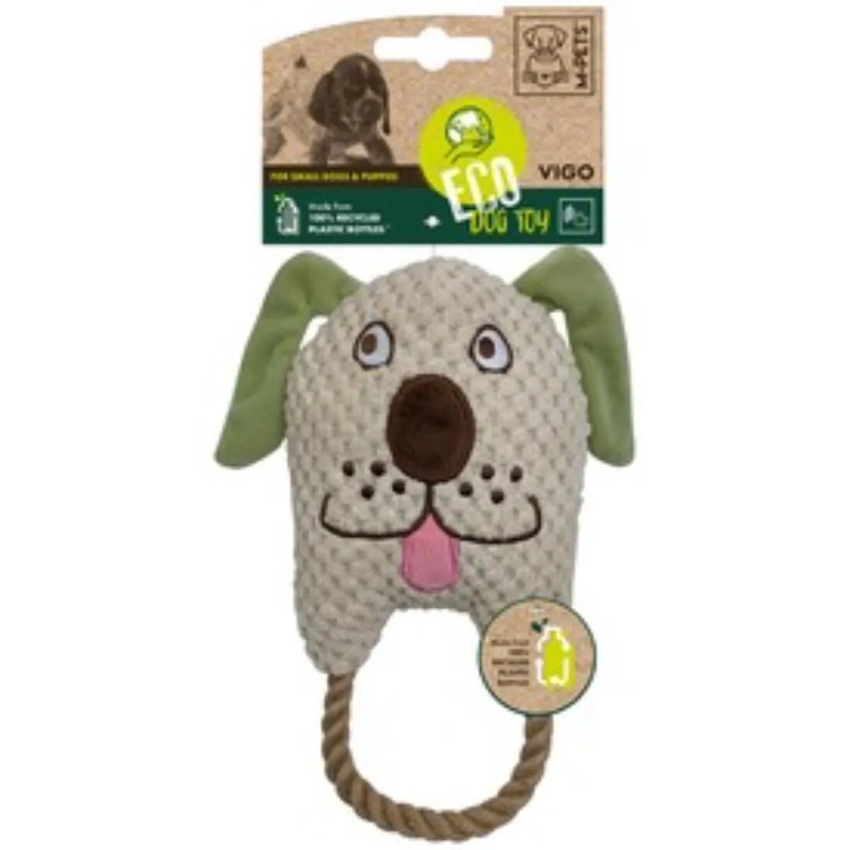M-PETS Vigo Eco jucărie sfoară câini XS-M activități fizice iută maro 23cm