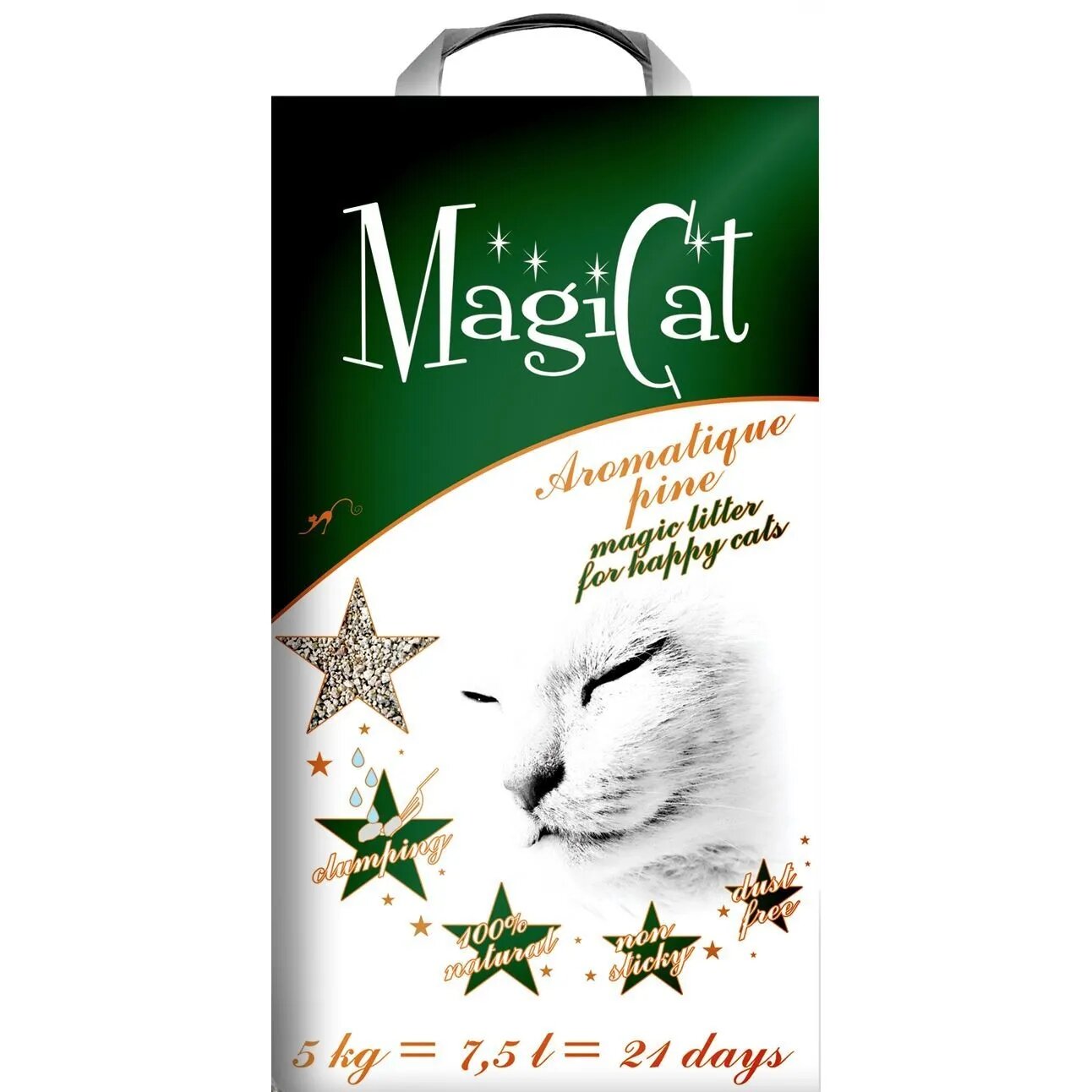 Magicat Pin așternut igienic pisici granule bentonită aglomerant neutralizare mirosuri 5kg