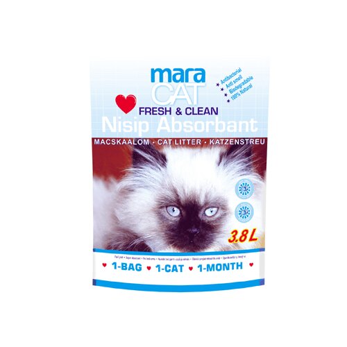 Maracat Fresh așternut igienic pisici granule silicat neaglomerant neutralizare mirosuri 3.8l