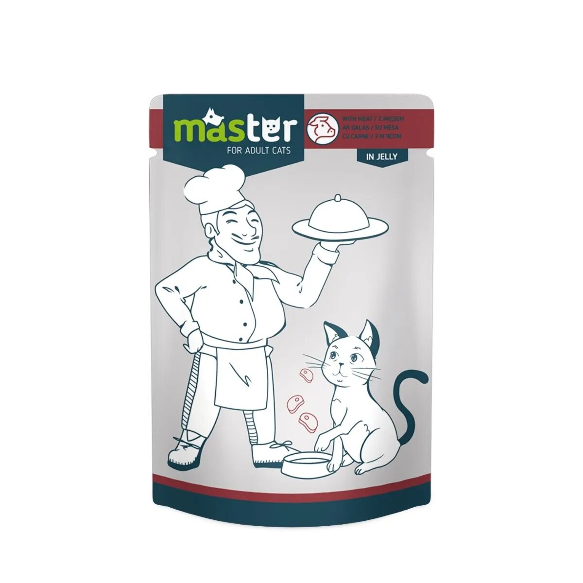 MASTER Carne plic hrană umedă pisici (în aspic) 80g