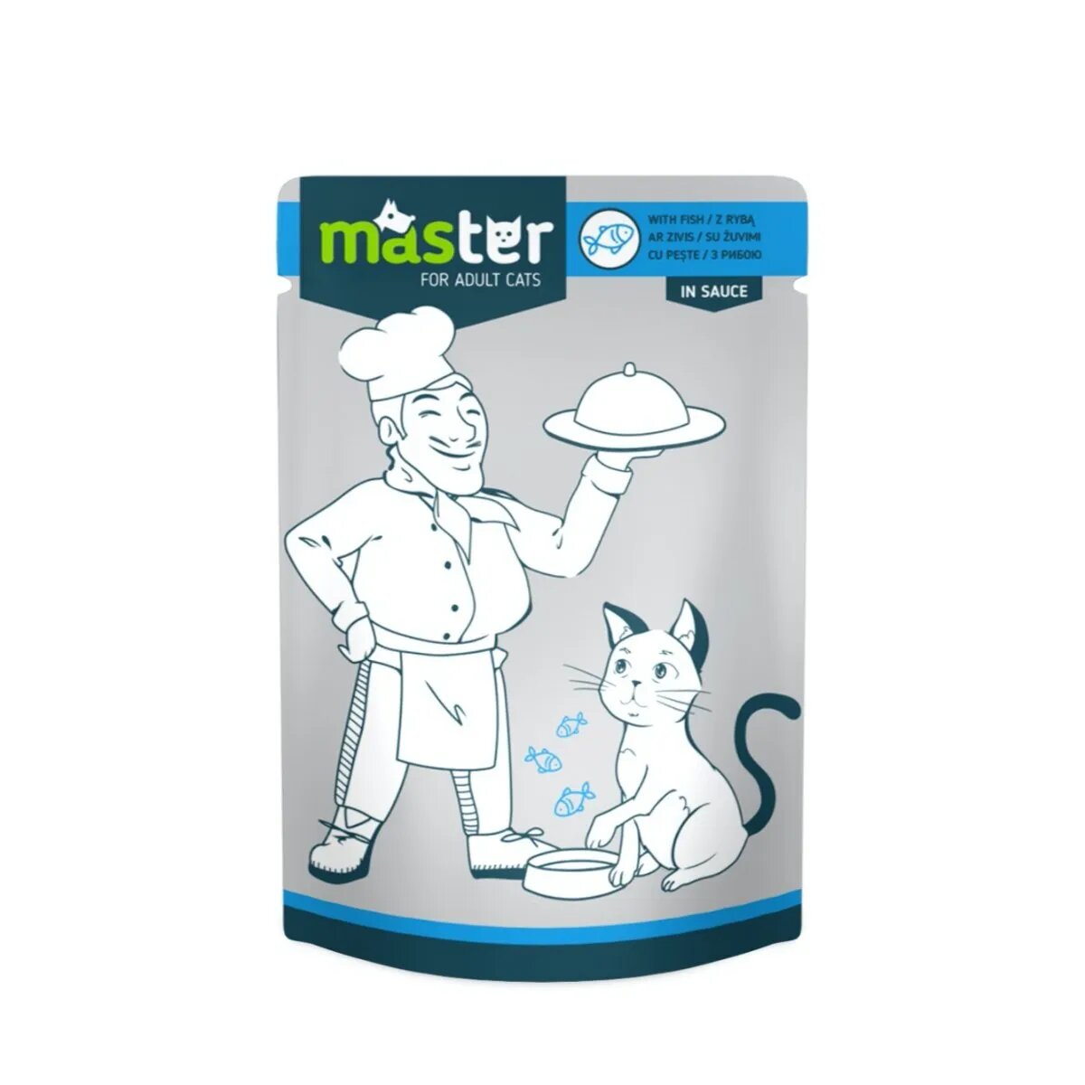MASTER Pește plic hrană umedă pisici (în sos) 80g